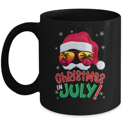Funny Christmas In July Summer Santa Sunglasses Xmas Mug | siriusteestore