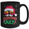 Funny Christmas In July Summer Santa Sunglasses Xmas Mug | siriusteestore