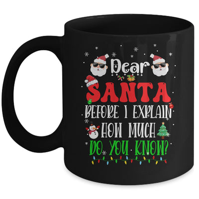 Funny Christmas Kids Adults Dear Santa I Can Explain Mug | siriusteestore