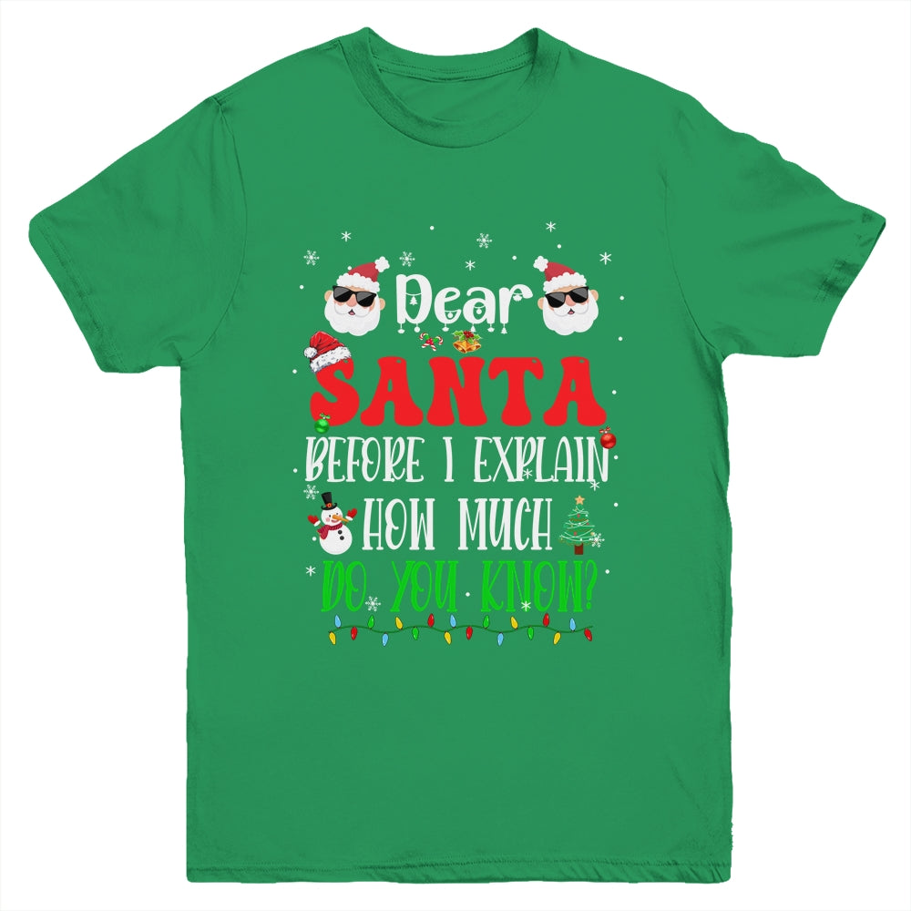 Funny Christmas Kids Adults Dear Santa I Can Explain Youth Shirt | siriusteestore