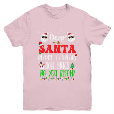 Funny Christmas Kids Adults Dear Santa I Can Explain Youth Shirt | siriusteestore