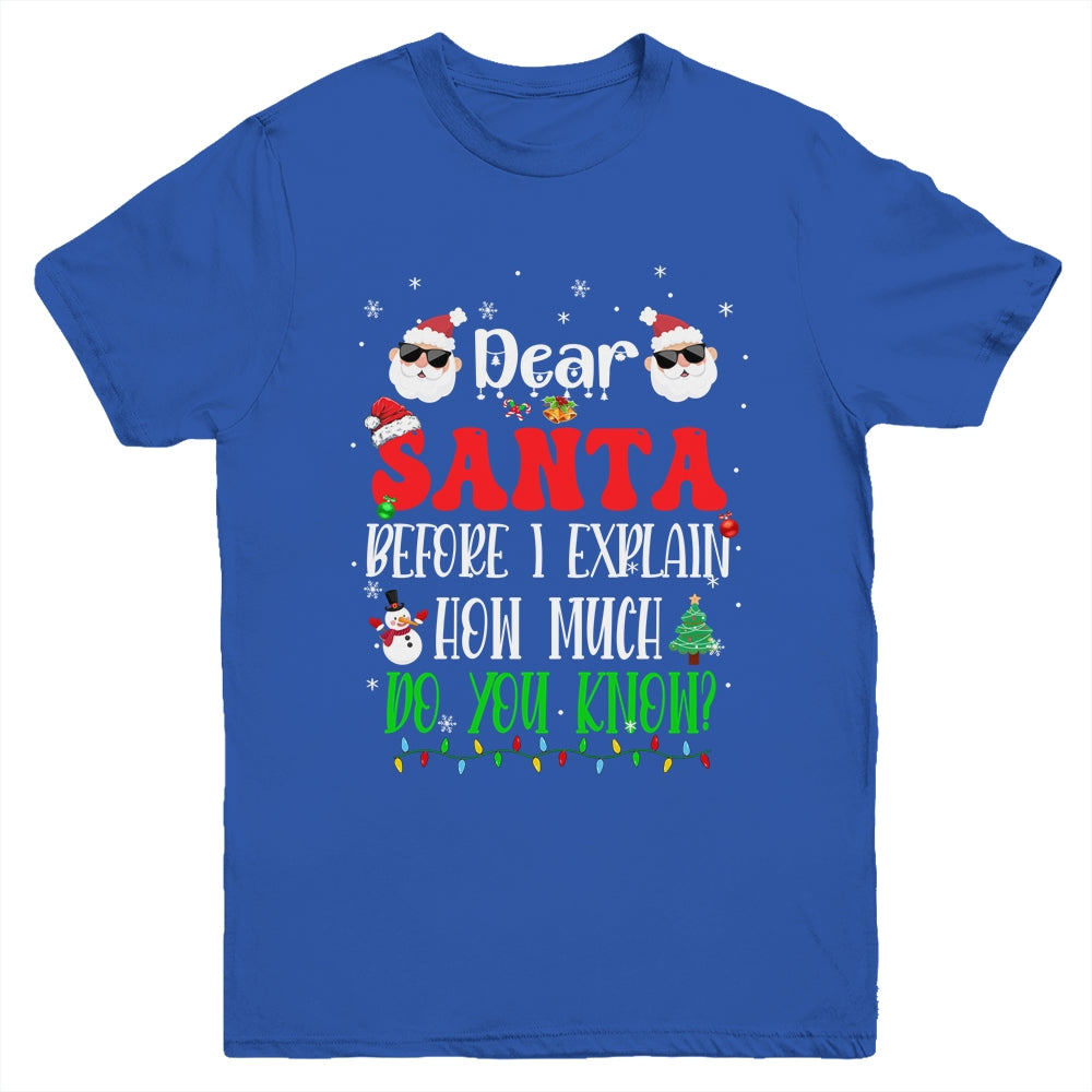 Funny Christmas Kids Adults Dear Santa I Can Explain Youth Shirt | siriusteestore