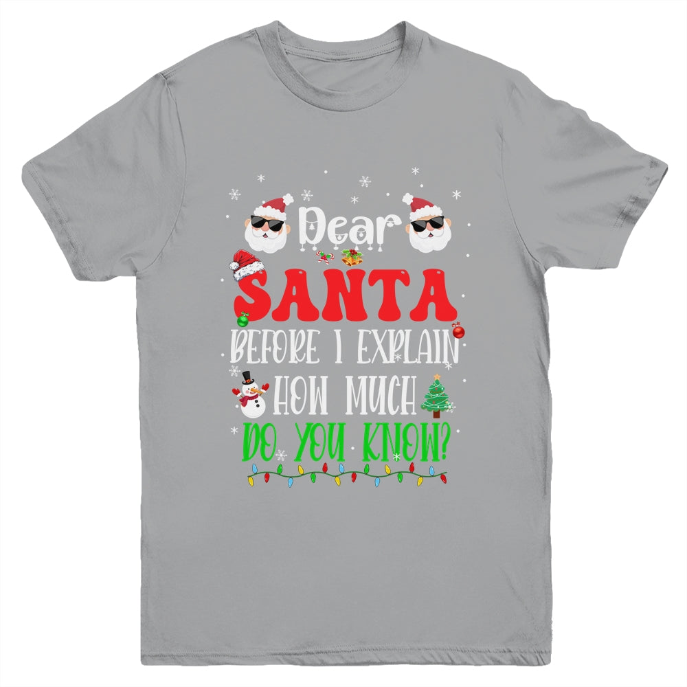Funny Christmas Kids Adults Dear Santa I Can Explain Youth Shirt | siriusteestore