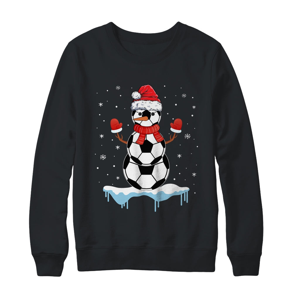 Funny Christmas Soccer Balls Santa Snowman Shirt & Sweatshirt | siriusteestore