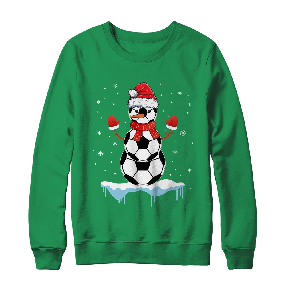 Funny Christmas Soccer Balls Santa Snowman Shirt & Sweatshirt | siriusteestore