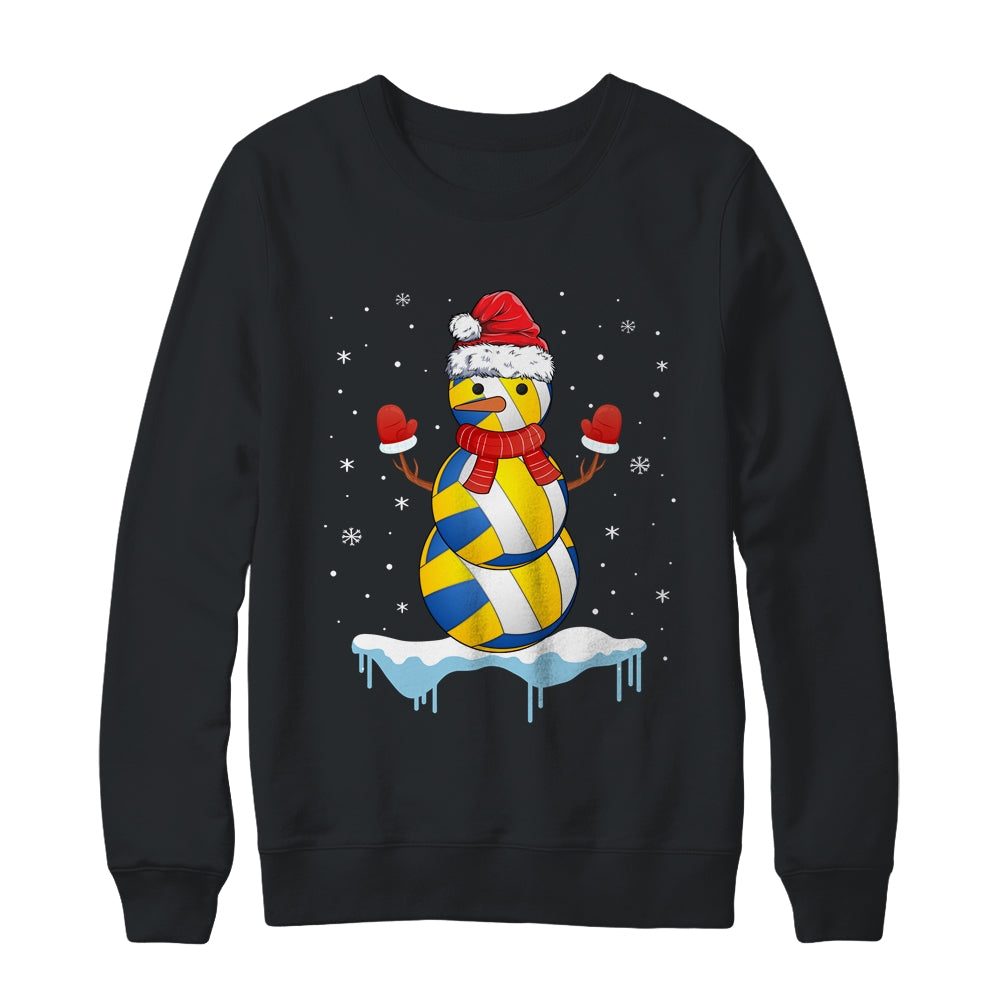 Funny Christmas Volleyball Santa Snowman Shirt & Sweatshirt | siriusteestore