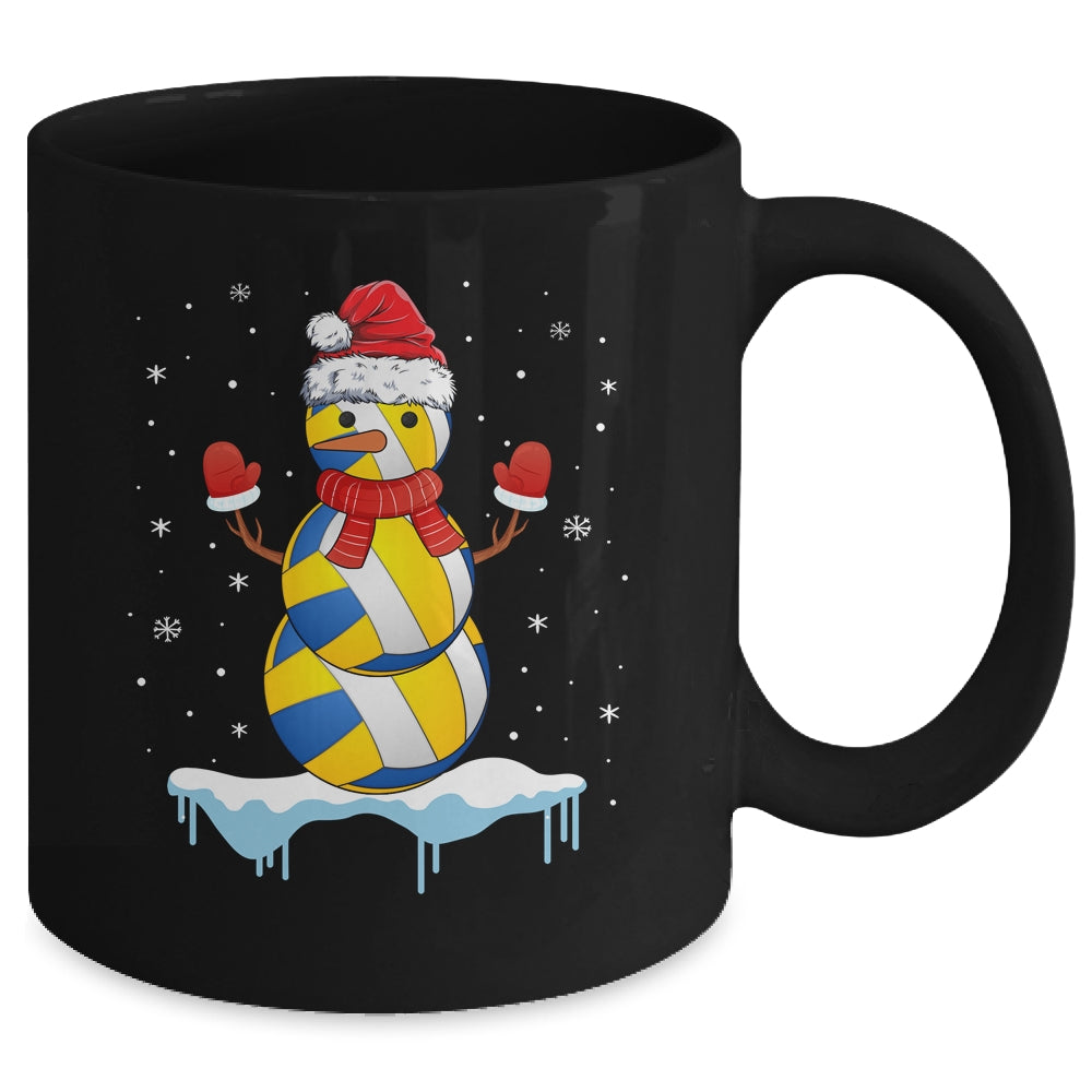 Funny Christmas Volleyball Santa Snowman Mug | siriusteestore