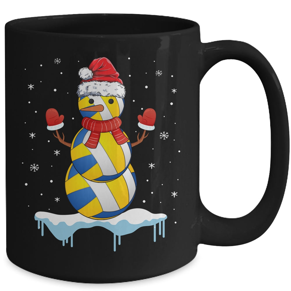 Funny Christmas Volleyball Santa Snowman Mug | siriusteestore
