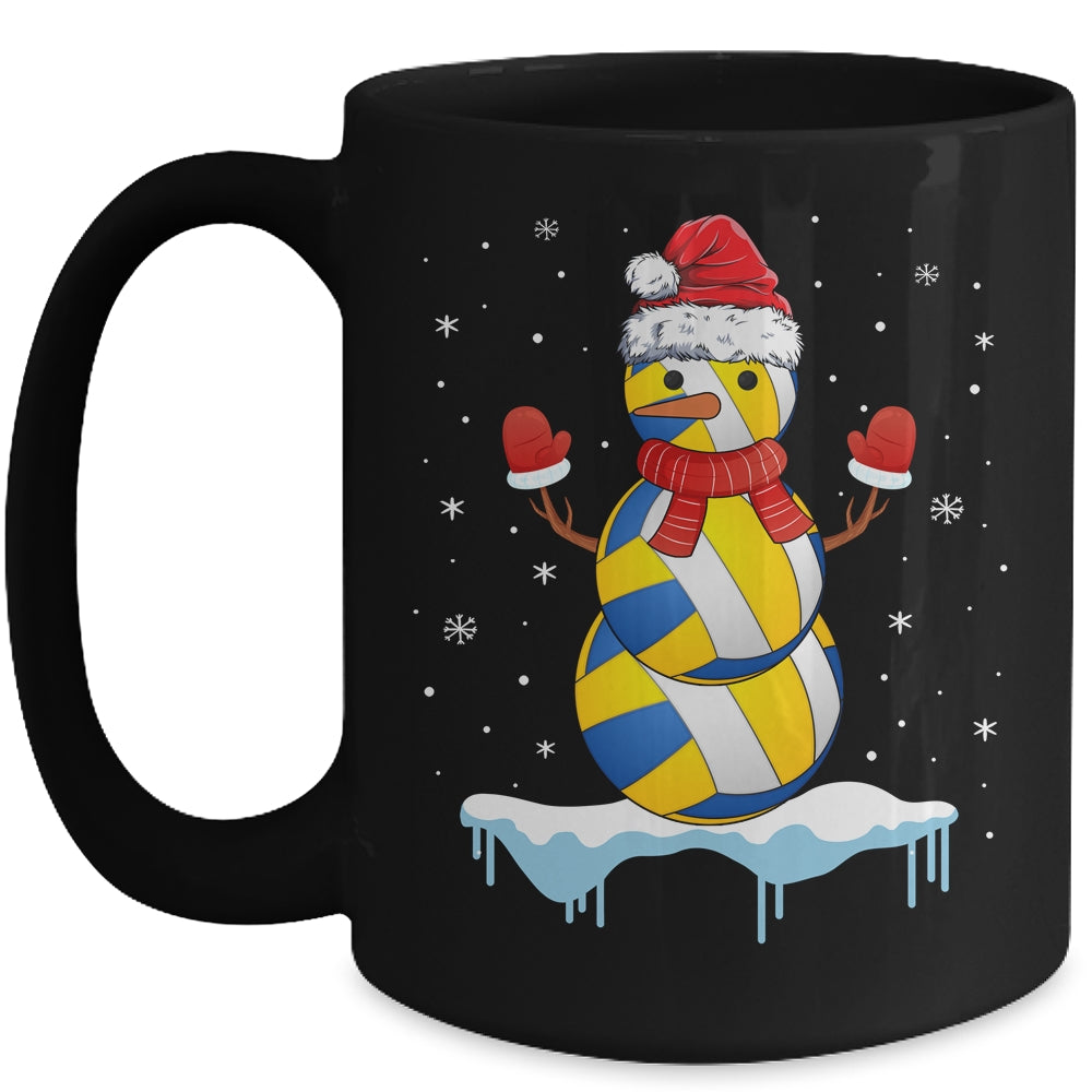 Funny Christmas Volleyball Santa Snowman Mug | siriusteestore