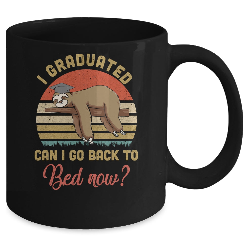 Funny Class Of 2021 Sloth Graduation Can I Go Back To Bed Mug | siriusteestore