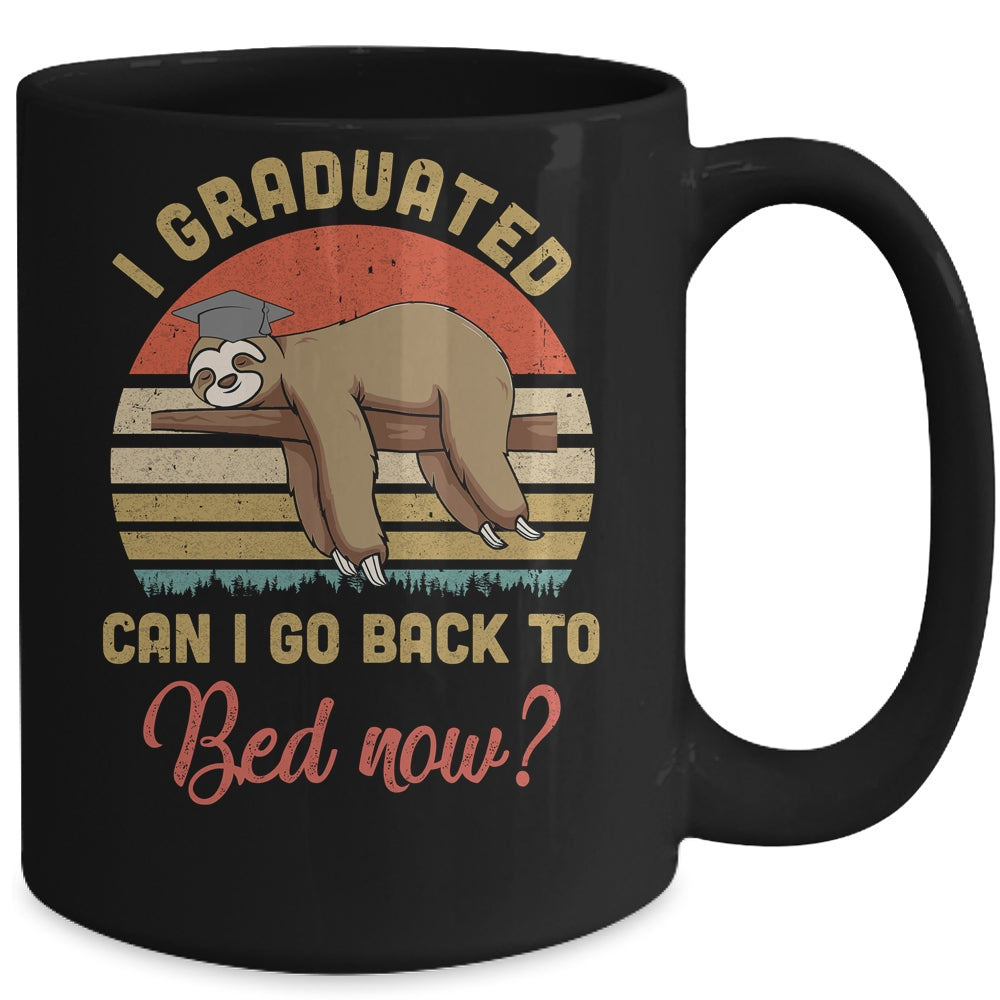 Funny Class Of 2021 Sloth Graduation Can I Go Back To Bed Mug | siriusteestore
