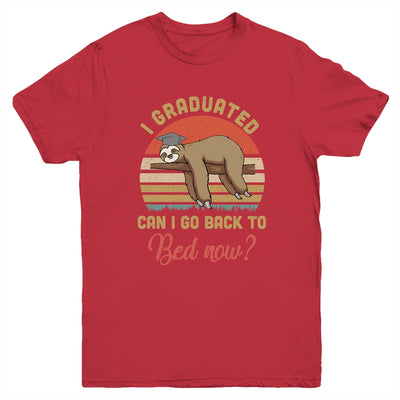 Funny Class Of 2021 Sloth Graduation Can I Go Back To Bed Youth Shirt | siriusteestore