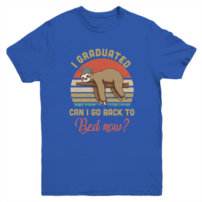 Funny Class Of 2021 Sloth Graduation Can I Go Back To Bed Youth Shirt | siriusteestore
