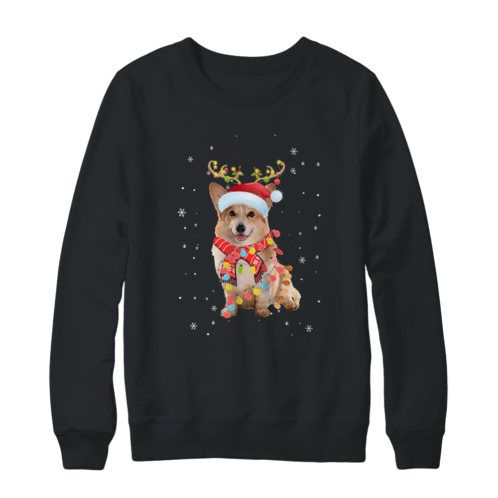 Funny Corgi Christmas Tree Santa Reindeer Pajamas Shirt & Sweatshirt | siriusteestore