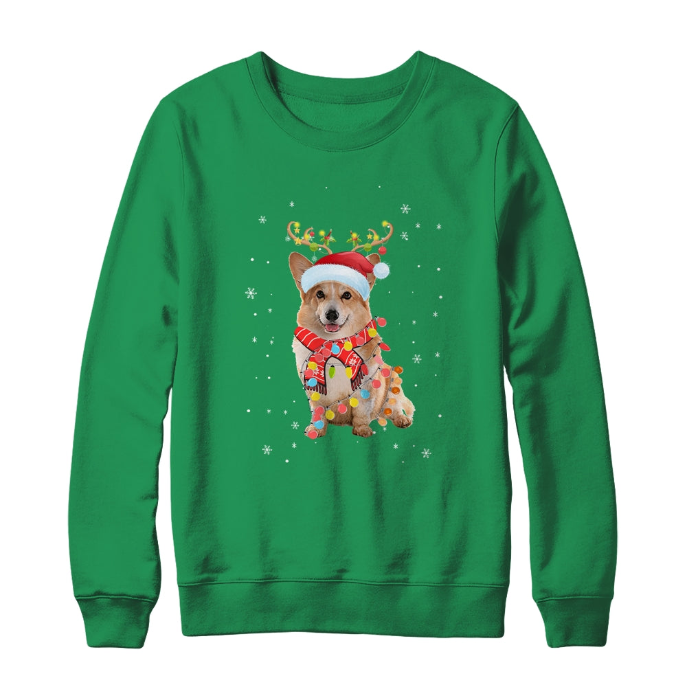 Funny Corgi Christmas Tree Santa Reindeer Pajamas Shirt & Sweatshirt | siriusteestore
