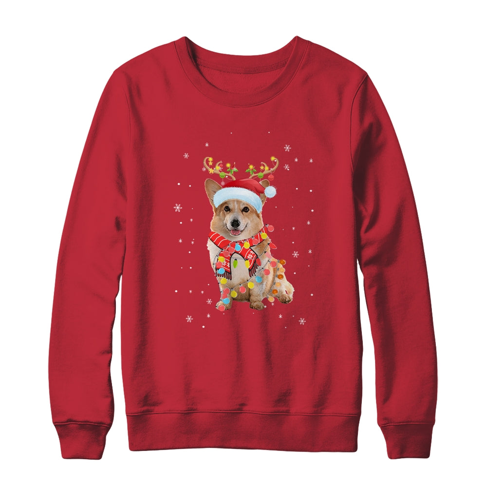Funny Corgi Christmas Tree Santa Reindeer Pajamas Shirt & Sweatshirt | siriusteestore
