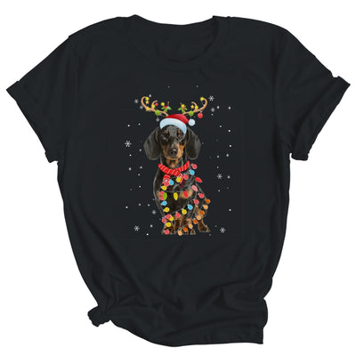 Funny Dachshund Christmas Tree Santa Reindeer Pajamas Shirt & Sweatshirt | siriusteestore
