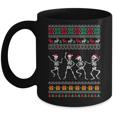 Funny Dancing Skeletons Ugly Christmas Mug | siriusteestore