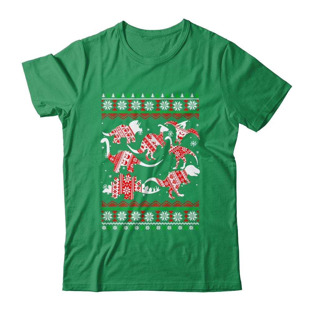Funny Dinosaurs Christmas T-Rex Ugly Christmas Shirt & Sweatshirt | siriusteestore
