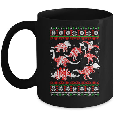 Funny Dinosaurs Christmas T-Rex Ugly Christmas Mug | siriusteestore
