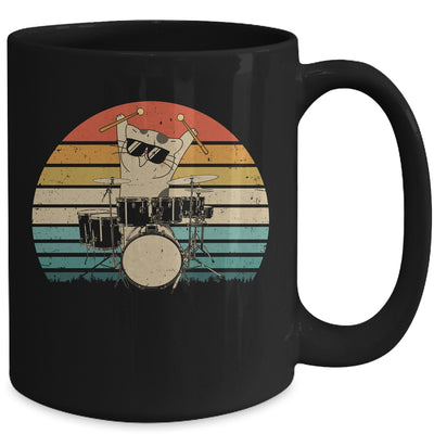 Funny Drummer And Cat Lover Vintage Mug | siriusteestore