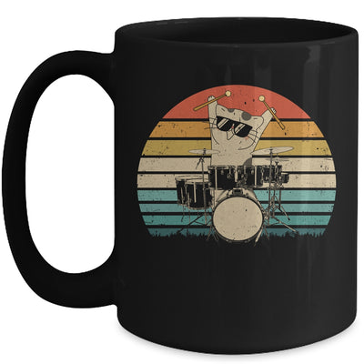 Funny Drummer And Cat Lover Vintage Mug | siriusteestore