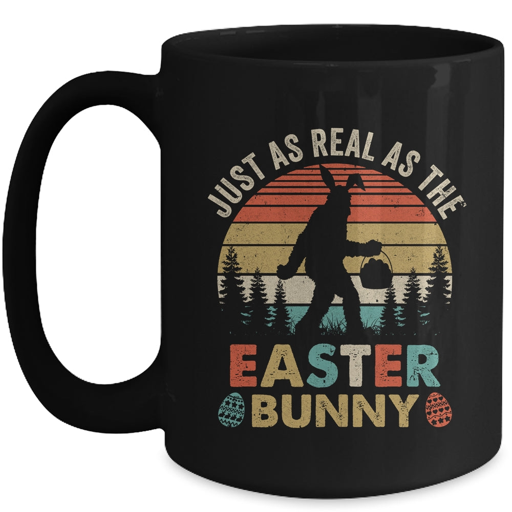 Funny Easter Bigfoot As Real As The Easter Bunny For Men Mug | siriusteestore