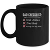 Funny Fathers Day Checklist Dad Jokes Dad Bod Mug | siriusteestore