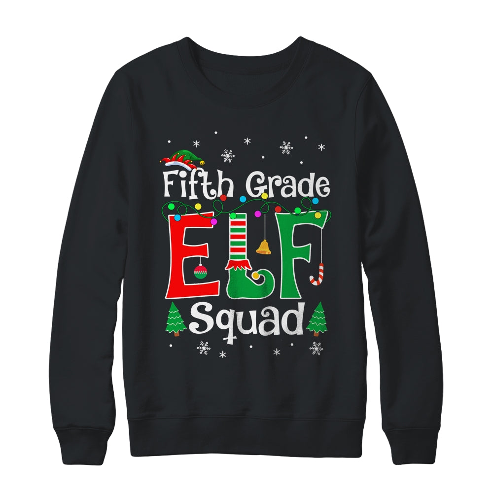 Funny Fifth Grade Elf Squad Teacher Christmas Child Xmas Shirt & Sweatshirt | siriusteestore