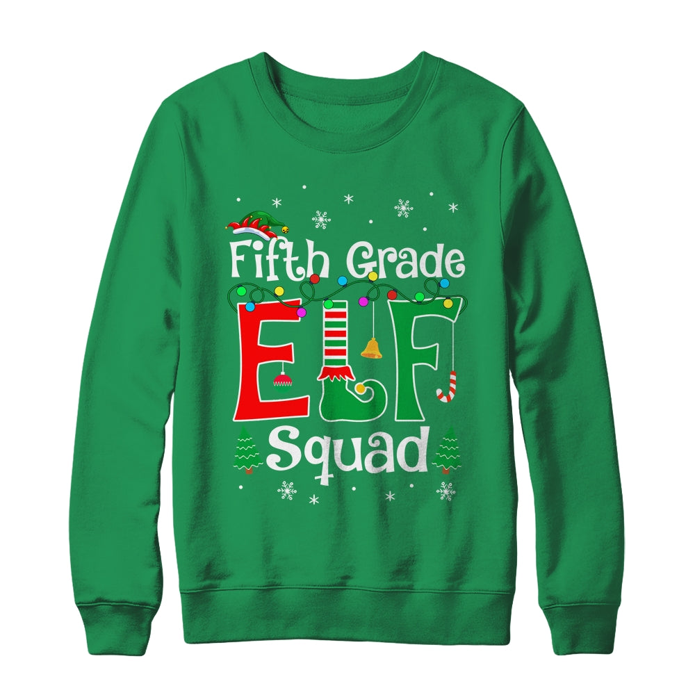 Funny Fifth Grade Elf Squad Teacher Christmas Child Xmas Shirt & Sweatshirt | siriusteestore