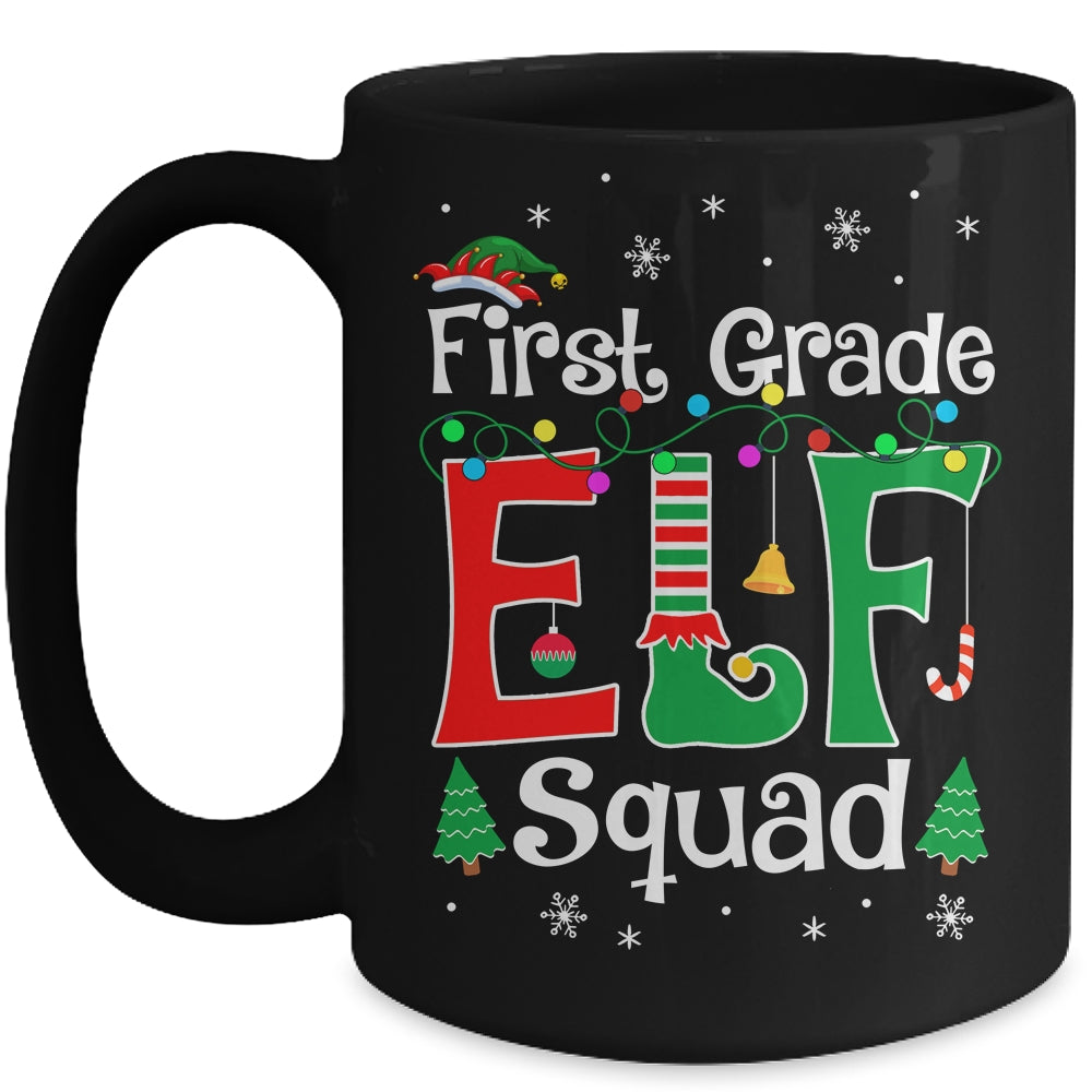 Funny First Grade Elf Squad Teacher Christmas Child Xmas Mug | siriusteestore