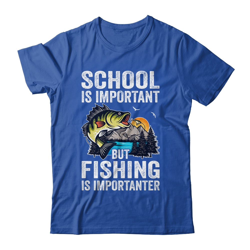 Funny Fishing Is Importanter For Boys Youth Fish Fisherman Shirt & Hoodie | siriusteestore