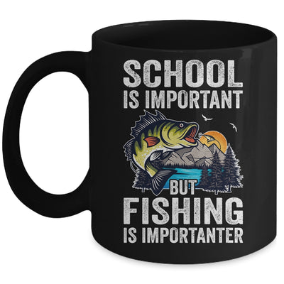 Funny Fishing Is Importanter For Boys Youth Fish Fisherman Mug | siriusteestore