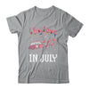 Funny Flamingo Pink Retro Camping Car Christmas In July Shirt & Tank Top | siriusteestore