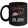 Funny Flamingo Pink Retro Camping Car Christmas In July Mug | siriusteestore