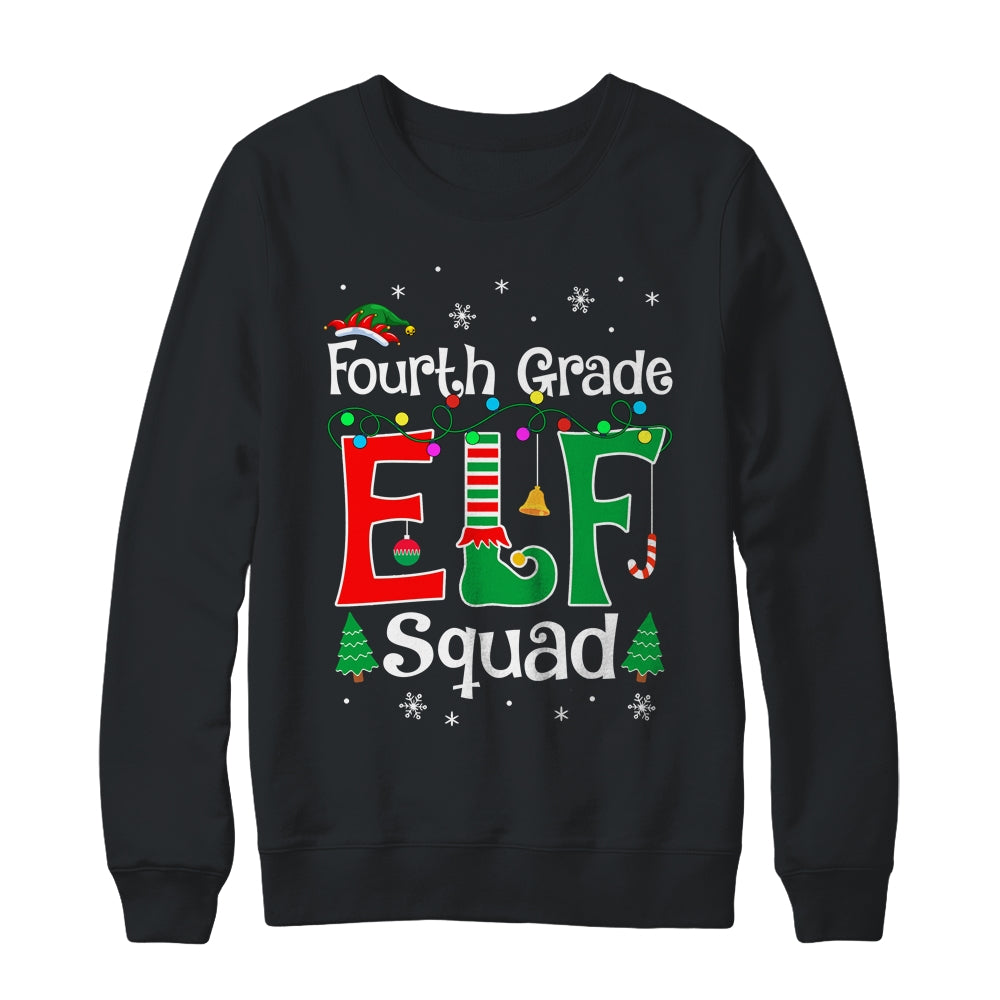 Funny Fourth Grade Elf Squad Teacher Christmas Child Xmas Shirt & Sweatshirt | siriusteestore