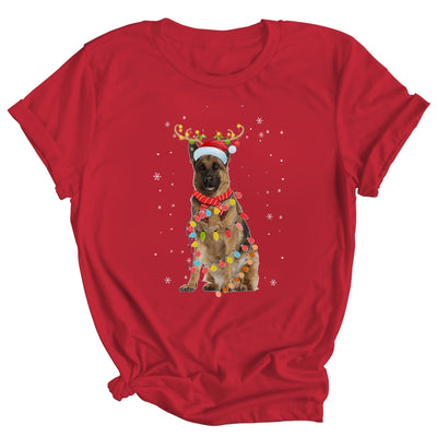 Funny German Shepherd Christmas Tree Santa Reindeer Pajamas Shirt & Sweatshirt | siriusteestore