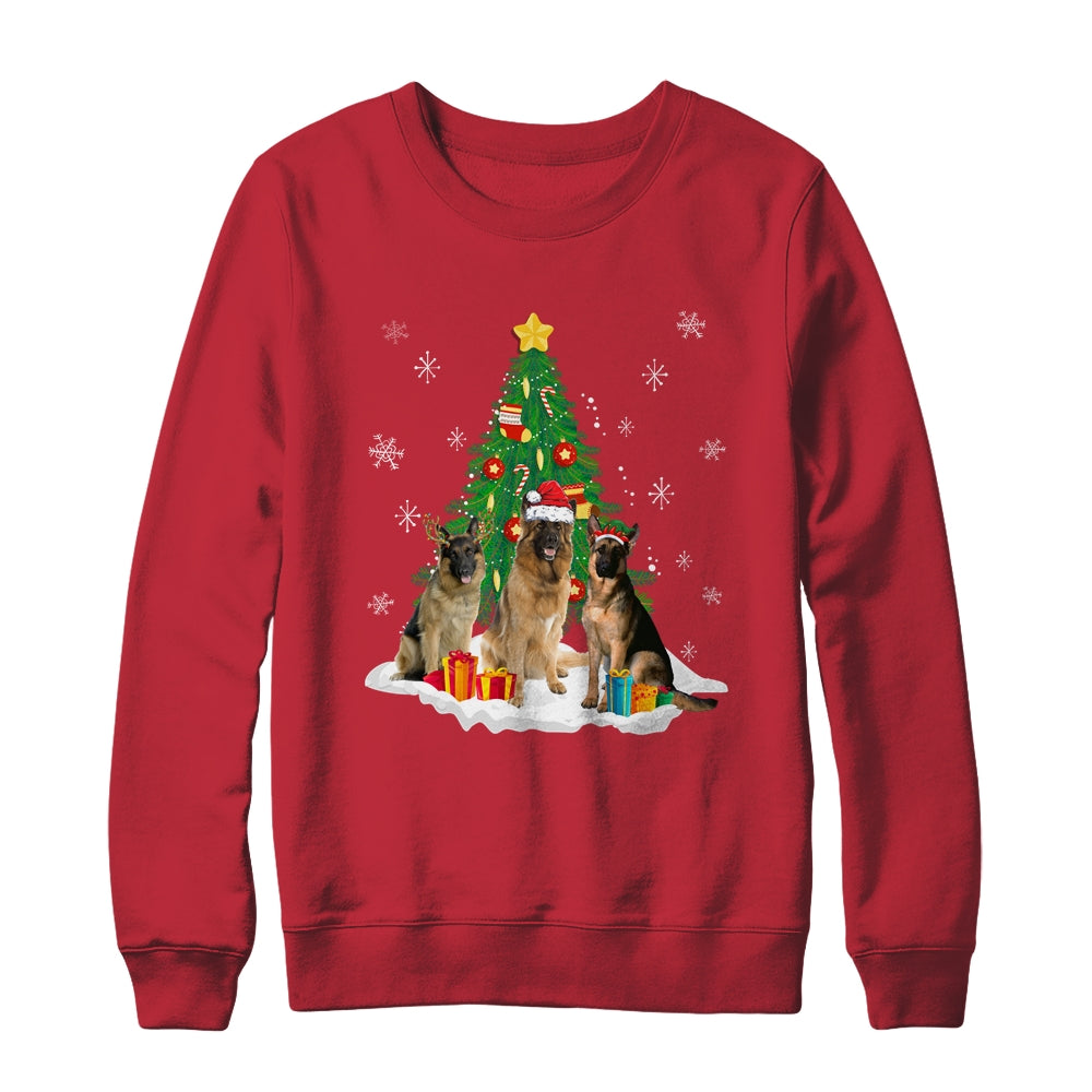 Funny German Shepherd Ugly Christmas Dog Lovers Women Shirt & Sweatshirt | siriusteestore