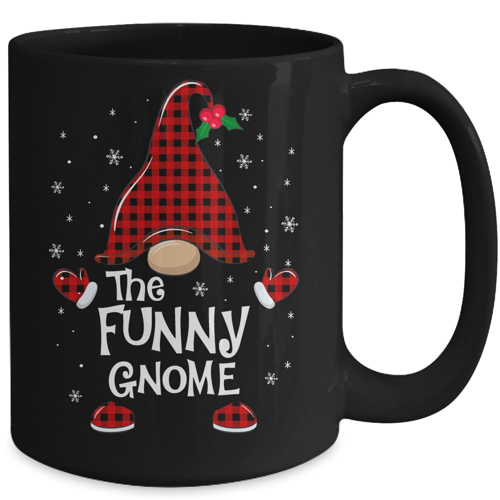 Funny Gnome Buffalo Plaid Matching Christmas Pajama Gift Mug | siriusteestore
