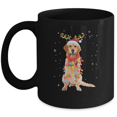 Funny Golden Retriever Christmas Tree Santa Reindeer Pajamas Mug | siriusteestore