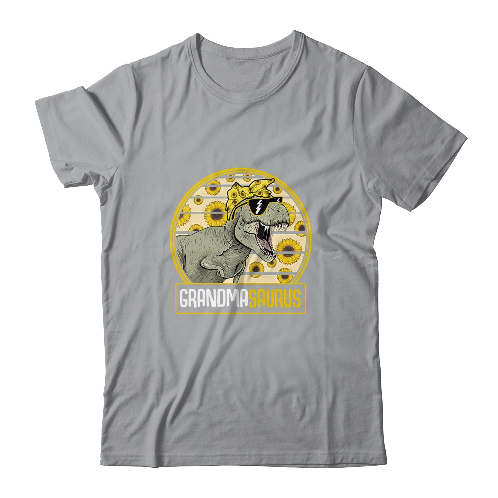 Funny Grandma Saurus Sunflower Dinosaur Grandma T Rex Shirt & Tank Top | siriusteestore