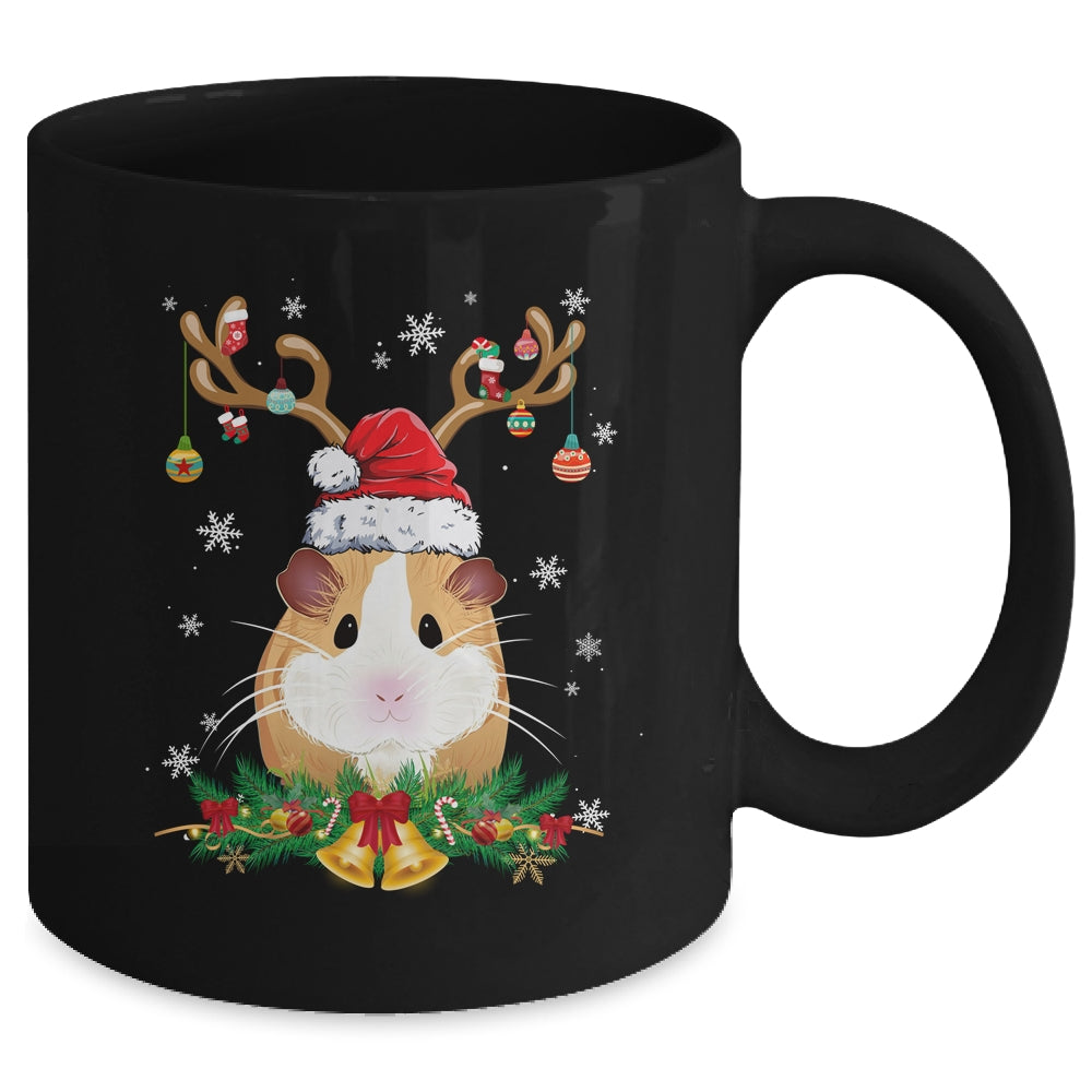 Funny Guinea Pig Reindeer Lights Ornament Santa Christmas Xmas Mug | siriusteestore