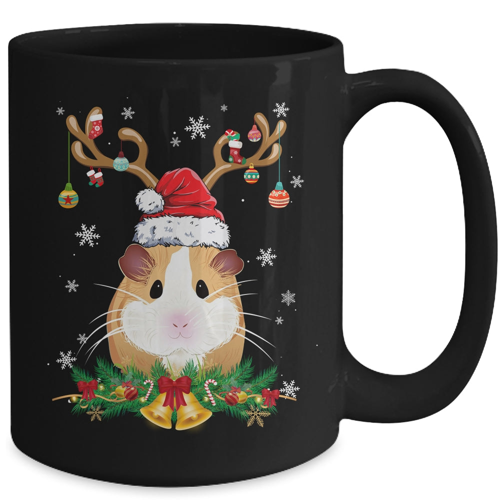 Funny Guinea Pig Reindeer Lights Ornament Santa Christmas Xmas Mug | siriusteestore