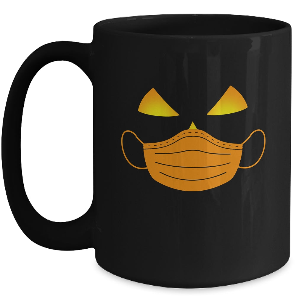 Funny Halloween Pumpkin Wearing A Mask Mug | siriusteestore