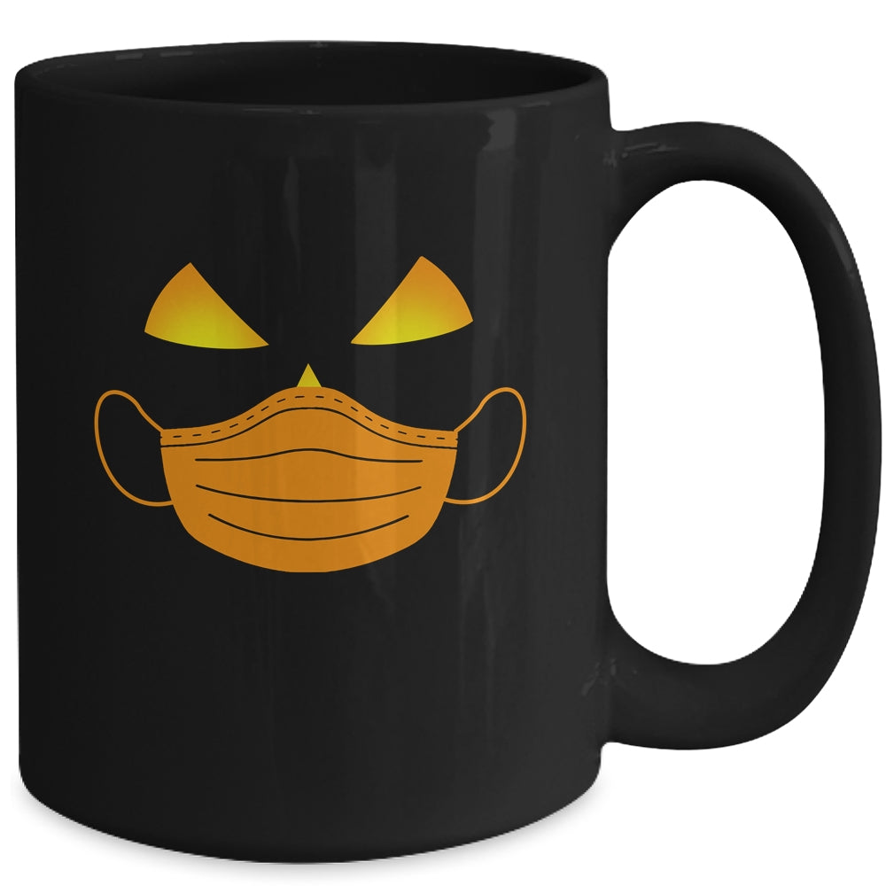 Funny Halloween Pumpkin Wearing A Mask Mug | siriusteestore