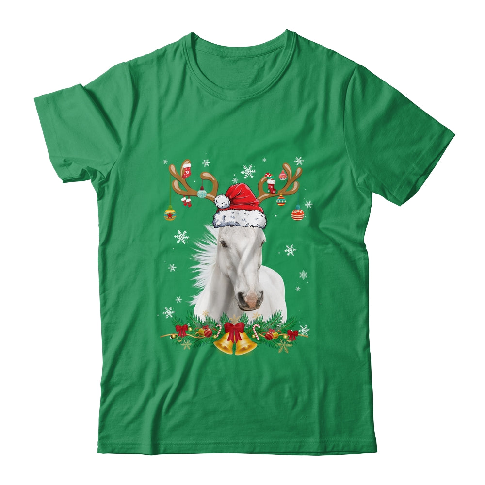 Funny Horse Reindeer Lights Ornament Santa Christmas Xmas Shirt & Sweatshirt | siriusteestore