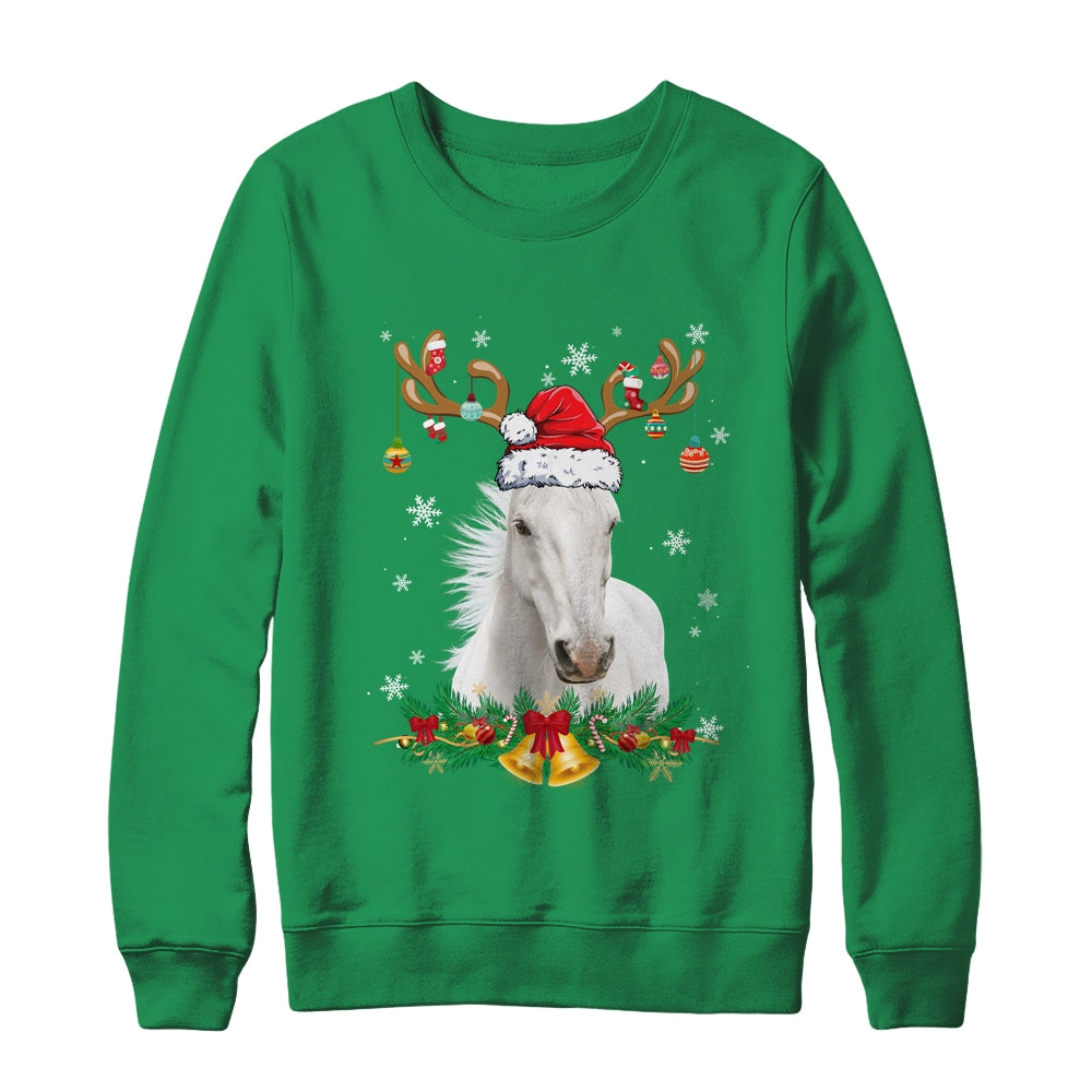 Funny Horse Reindeer Lights Ornament Santa Christmas Xmas Shirt & Sweatshirt | siriusteestore