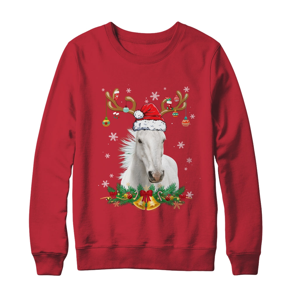 Funny Horse Reindeer Lights Ornament Santa Christmas Xmas Shirt & Sweatshirt | siriusteestore