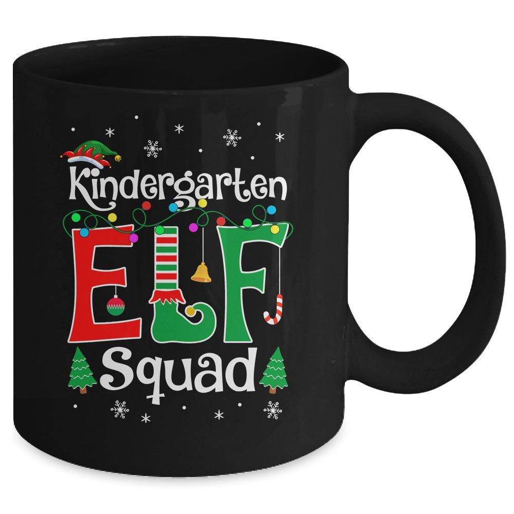 Funny Kindergarten Elf Squad Teacher Christmas Child Xmas Mug | siriusteestore