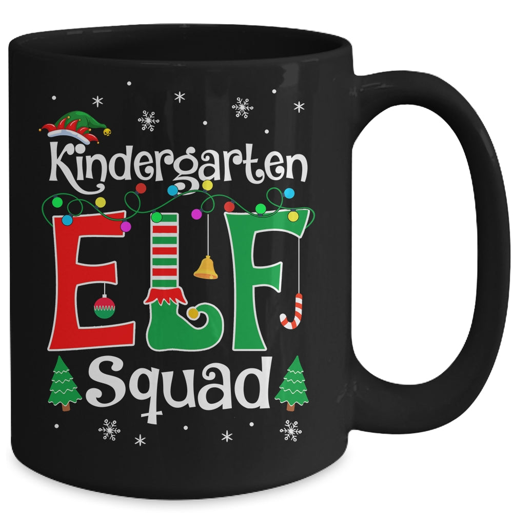 Funny Kindergarten Elf Squad Teacher Christmas Child Xmas Mug | siriusteestore